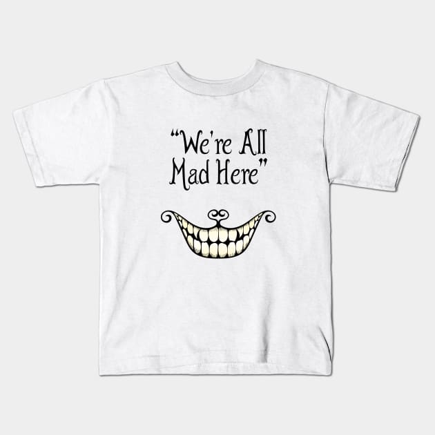 Cheshire cat's quote Kids T-Shirt by spilu